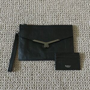 Botkier Black Leather Wristlet